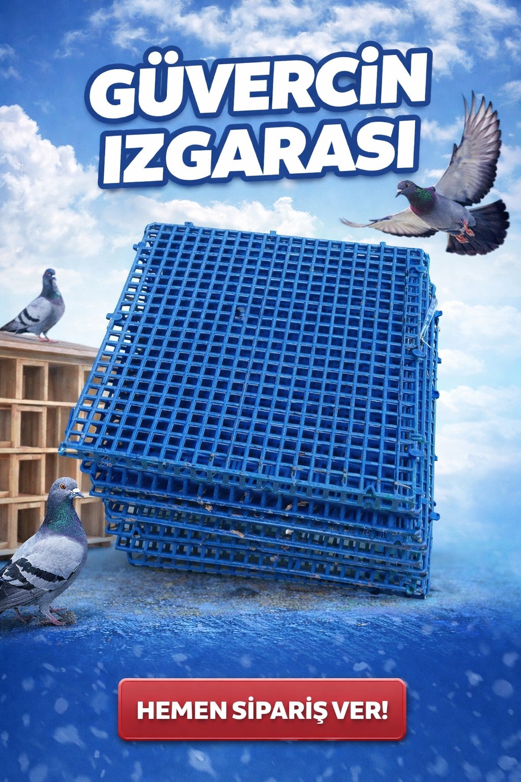  Güvercin Kümes Taban Izgarası Kalın 40 40 cm 12 Adet Dayanıklı Plastik Izgara