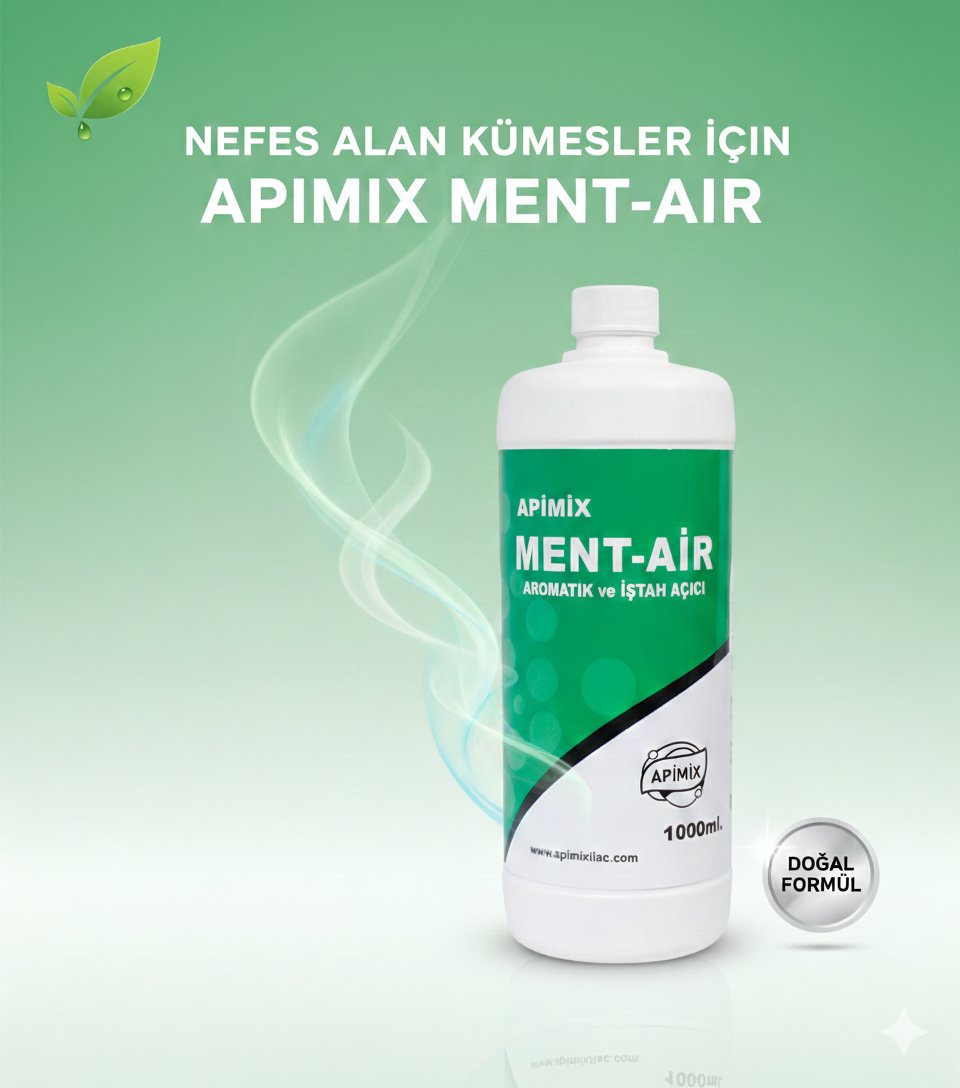 Apimix Ment-Air 1000 ml - Kümes Hayvanları İçin Solunum Yolu Düzenleyici