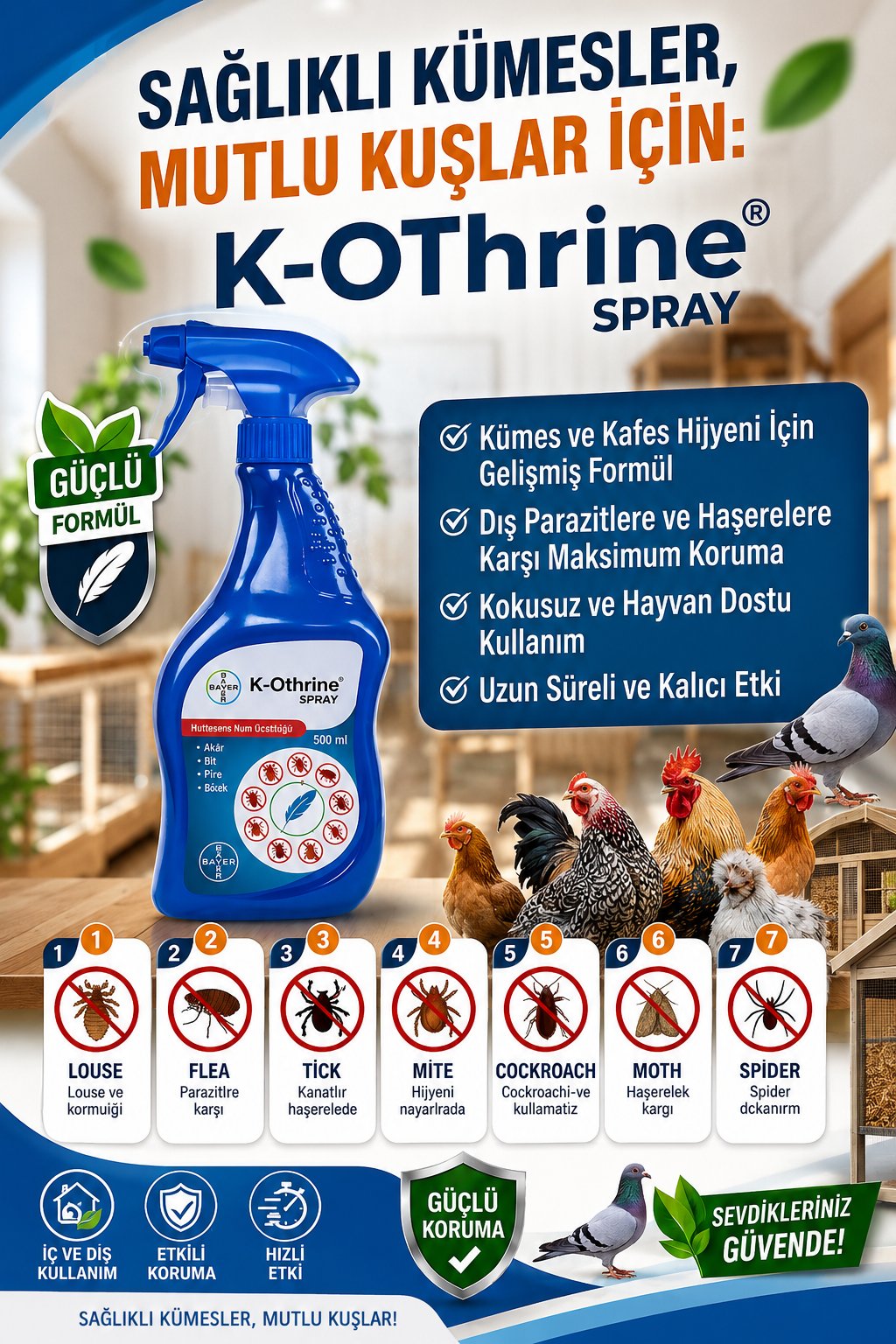 Bayer K-Othrine AL Haşere Öldürücü Sprey 500 ml
