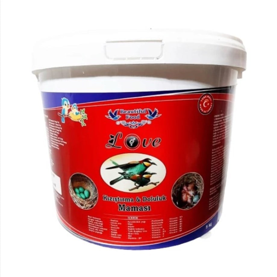 Beautiful Food Love Kızıştırma ve Doluluk Kuş Yemi Maması 5 KG