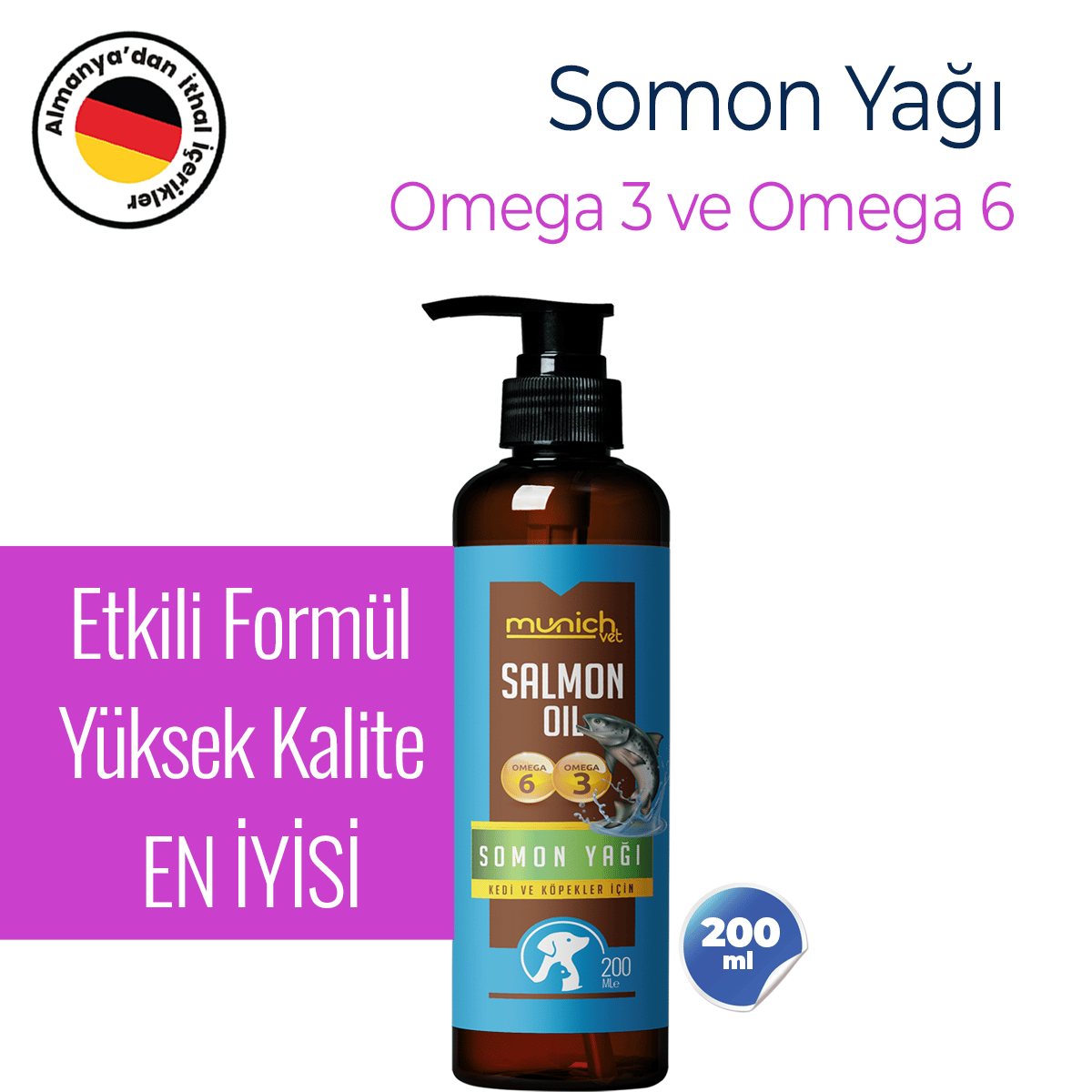 Munich Vet Balık Yağı Salmon Oil 200 ml