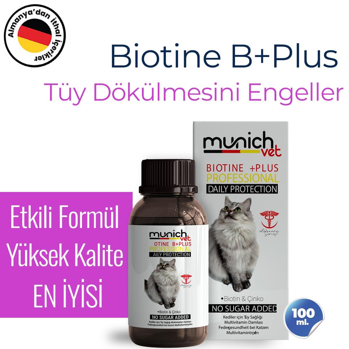 Munich Vet Biotine + Plus Tüy Damlası 100 ml