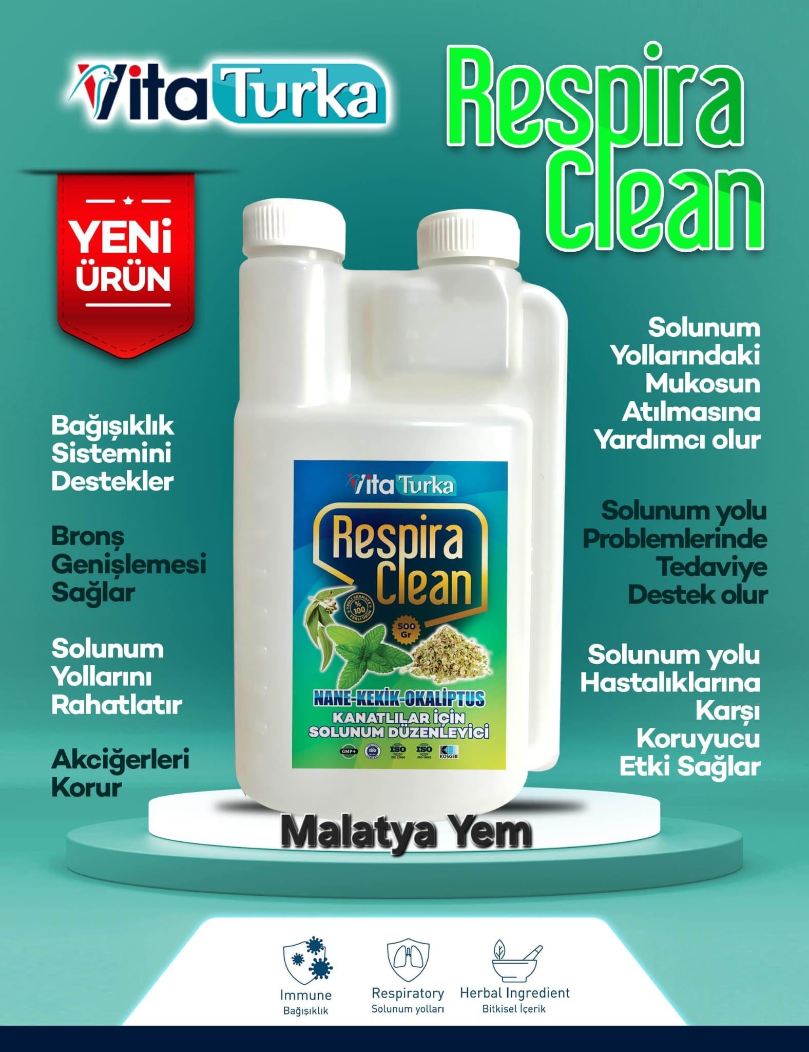 Respira Clean 500 mL – Kuşlar İçin Solunum Yolu Desteği