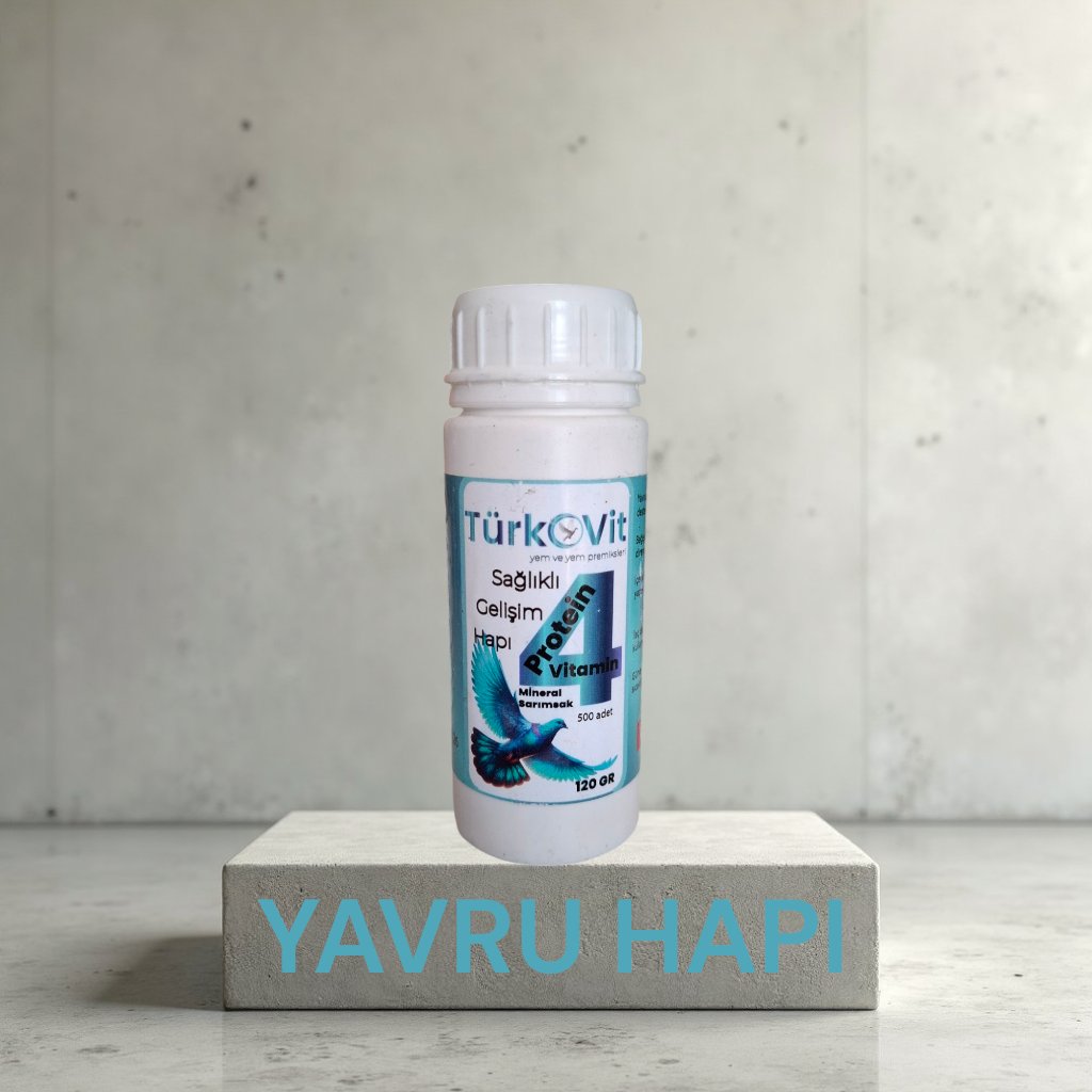 Türkovit Sağlıklı Gelişim Hapı 120g – Güvercinler İçin Besleyici Takviye