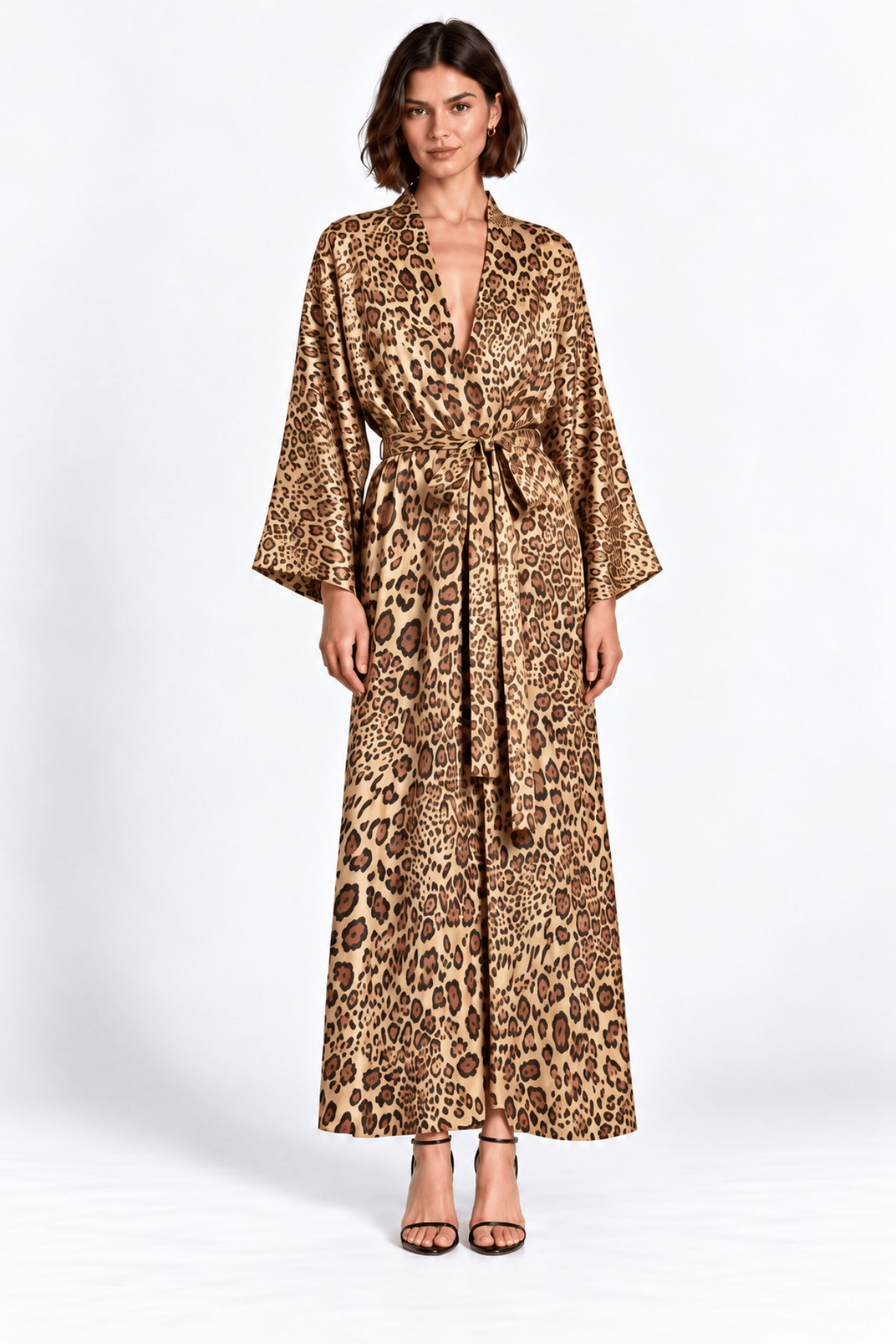 Feu De EluFrappant Lepia Uzun Saten Sabahlık / KimonoSabahlık & Kimono