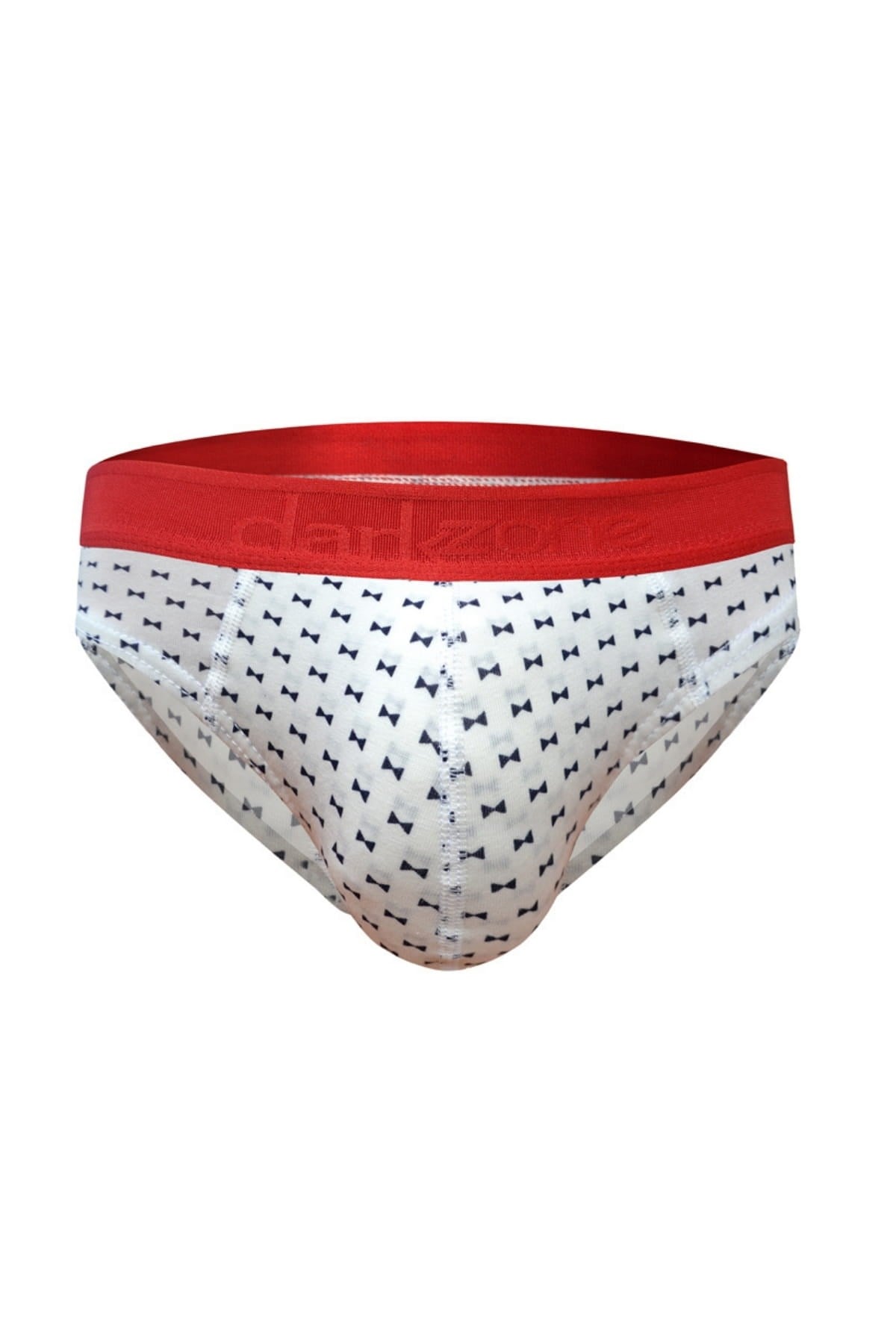 DarkzoneDZ-1103-101-SErkek Papyon Desenli Beyaz Pamuklu Lastikli Slip Külot