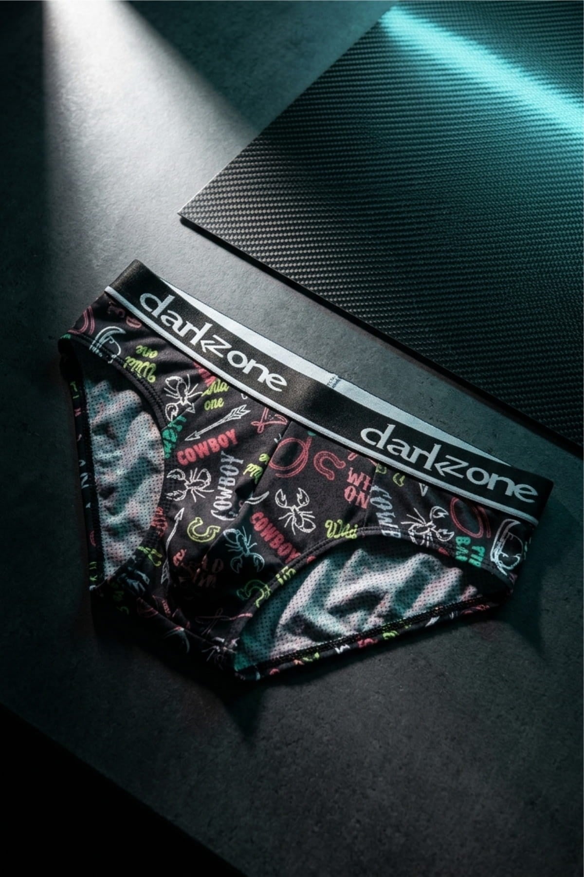DarkzoneDZ-1103-107-SErkek Kovboy Desenli Pamuklu Lastikli Slip Külot