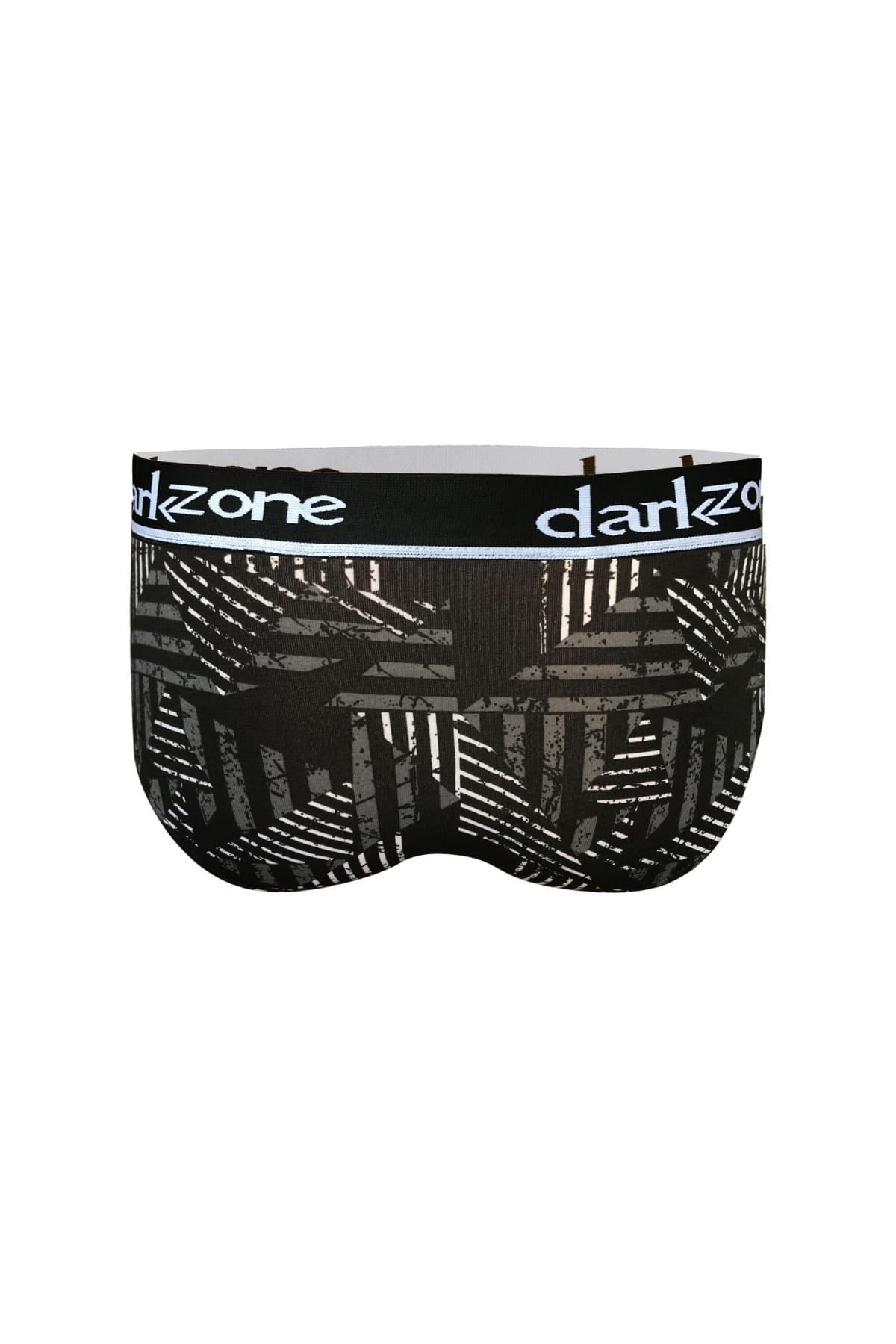 DarkzoneDZ-1103-110-SErkek Desenli Siyah Pamuklu Lastikli Slip Külot