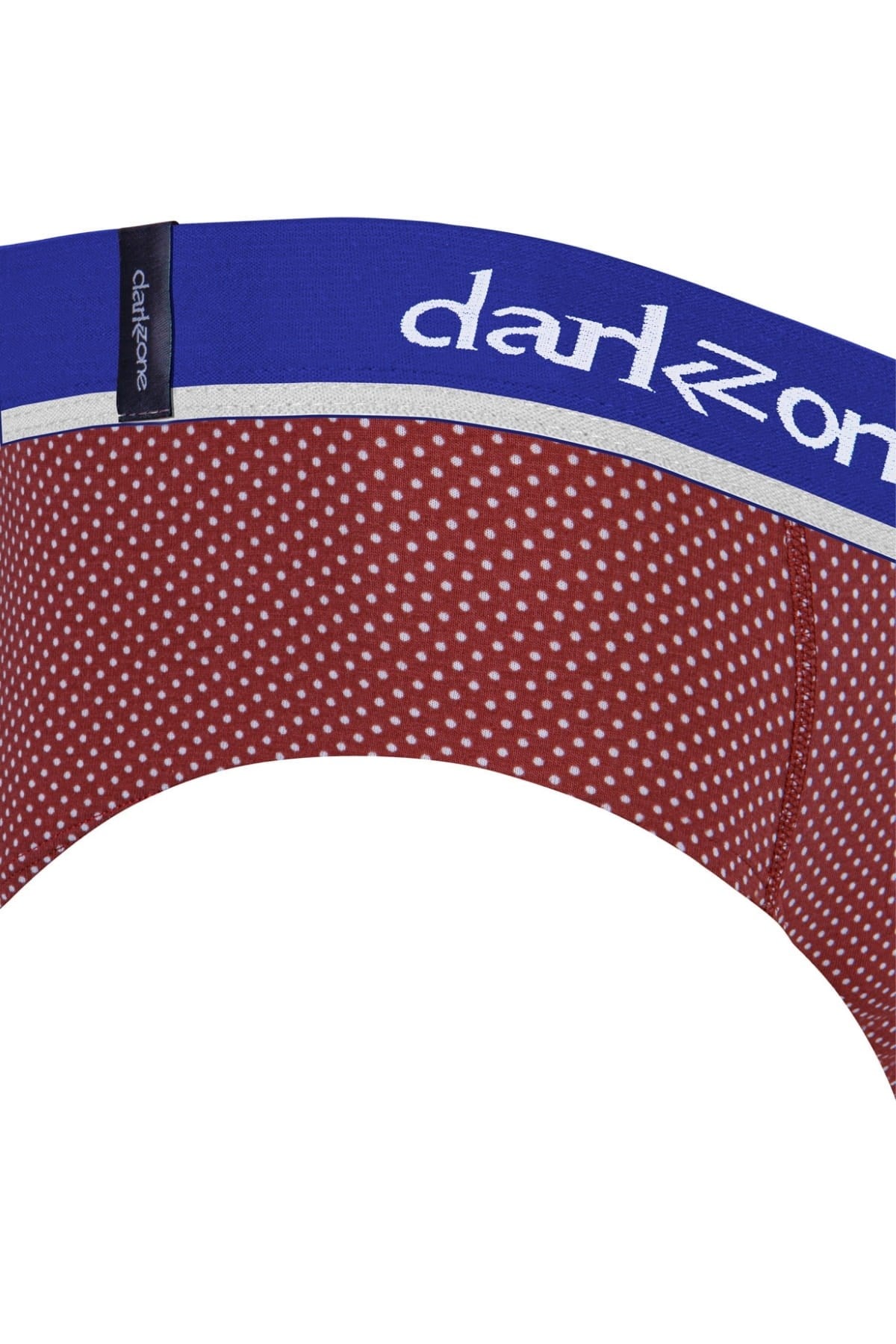 DarkzoneDZ-1103-116-SErkek Nokta Desenli Kırmızı Pamuklu Lastikli Slip Külot