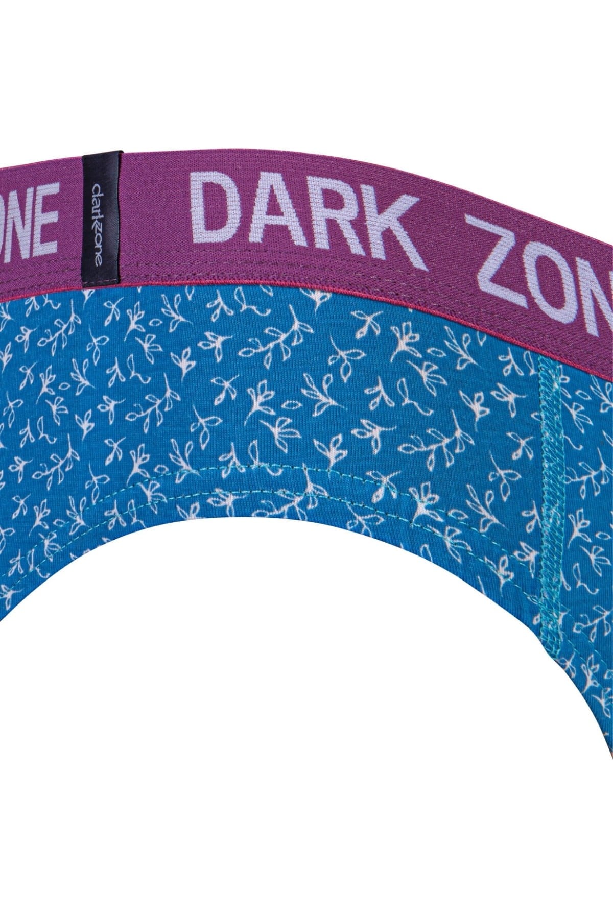 DarkzoneDZ-1103-117-SErkek Yaprak Desenli Turkuaz Pamuklu Lastikli Slip Külot