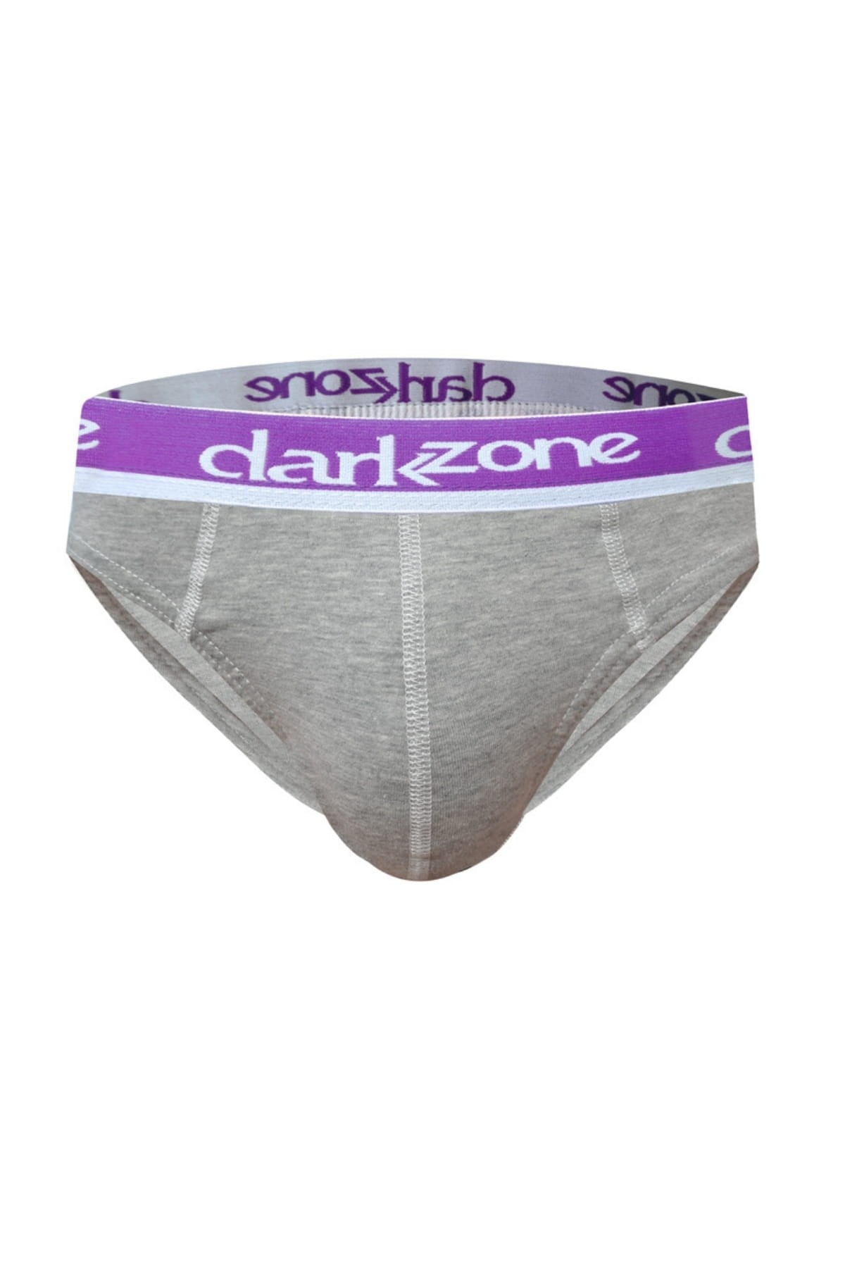 DarkzoneDZ-1103-20-SErkek Mor Lastikli Gri Melanj Pamuklu Lastikli Slip Külot
