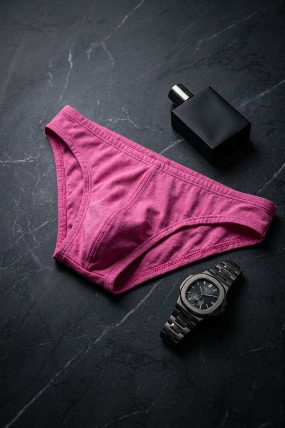 DarkzoneDZ-1104-11-SErkek Pembe Pamuklu Klasik Slip Külot