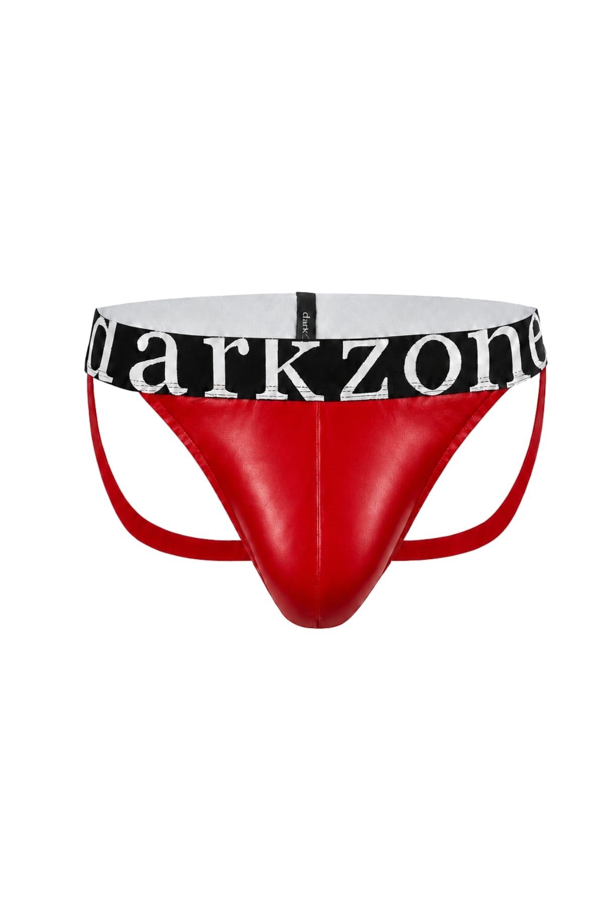 DarkzoneDZ-1401-06-SErkek Fantezi Arkası Açık Kırmızı Deri Jockstrap