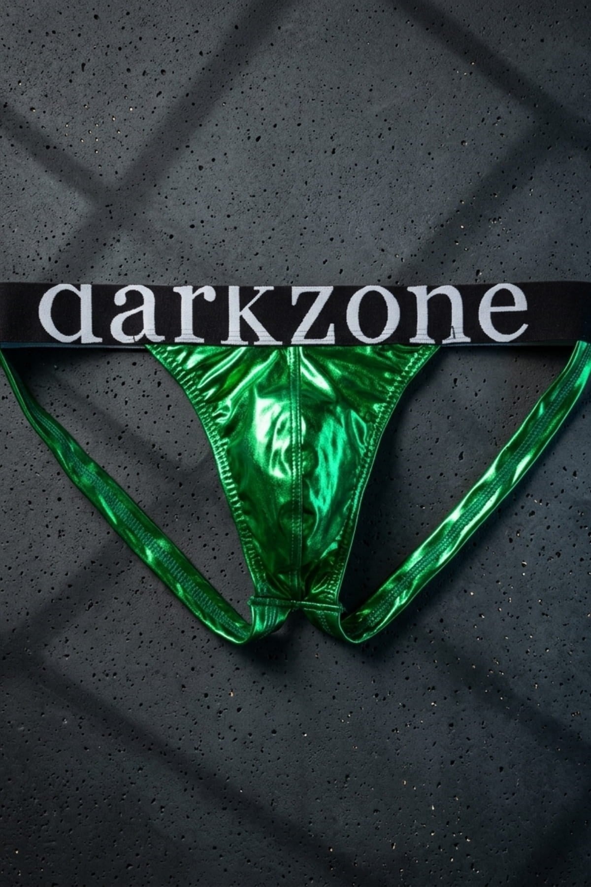 DarkzoneDZ-1401-08Erkek Fantezi Arkası Açık Yeşil Deri Jockstrap