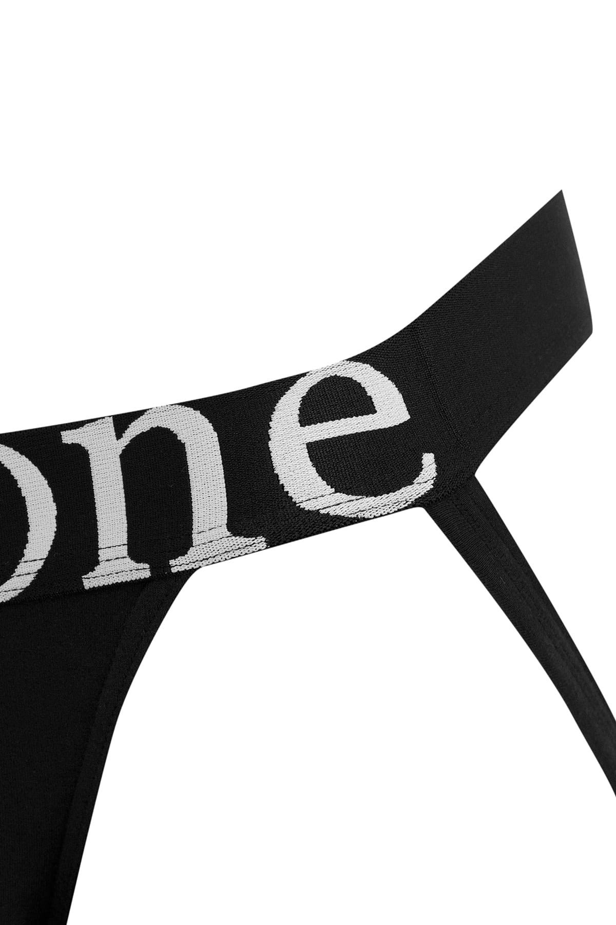 DarkzoneDZ-1402-01-SErkek Fantezi Arkası Açık Siyah Pamuklu Jockstrap