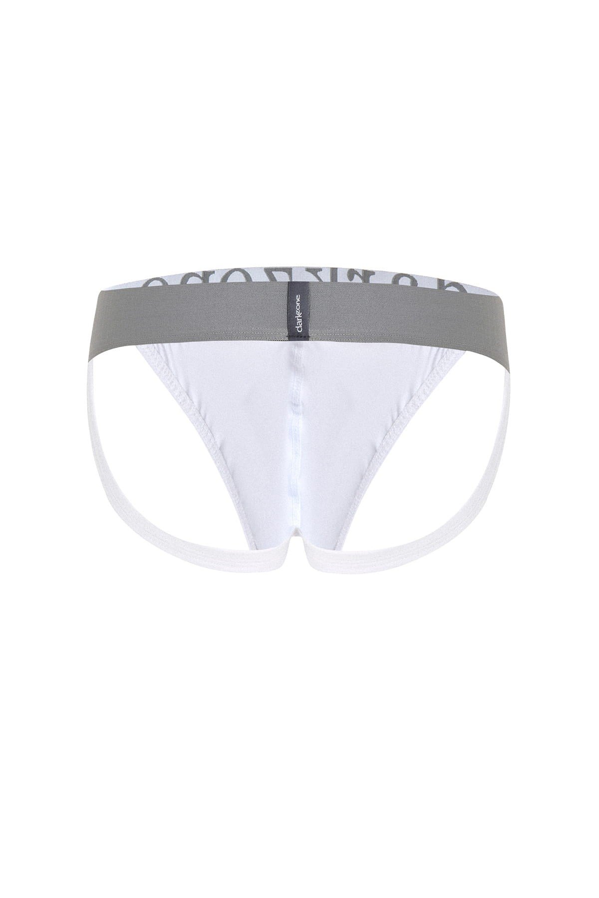 DarkzoneDZ-1402-02-SErkek Fantezi Arkası Açık Beyaz Pamuklu Jockstrap