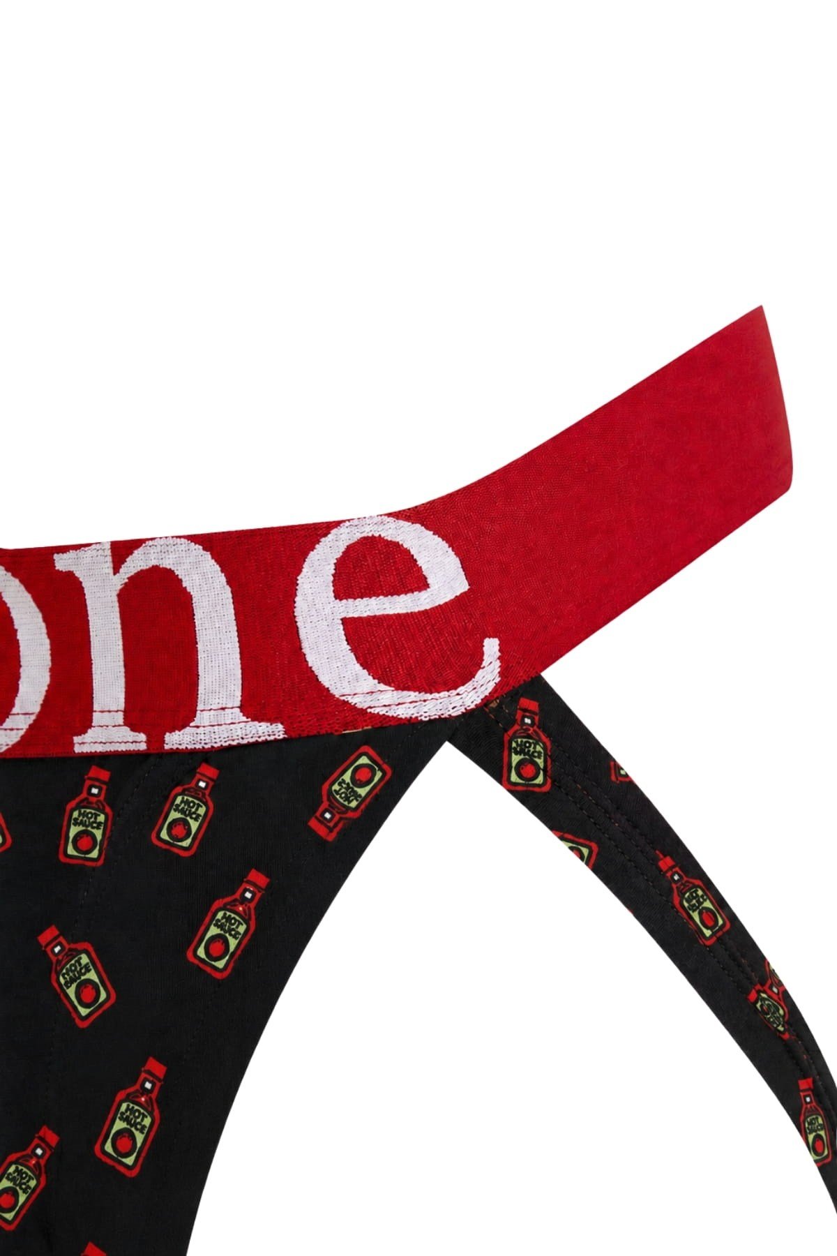 DarkzoneDZ-1402-105-SErkek Fantezi Arkası Açık Ketçap Desenli Jockstrap