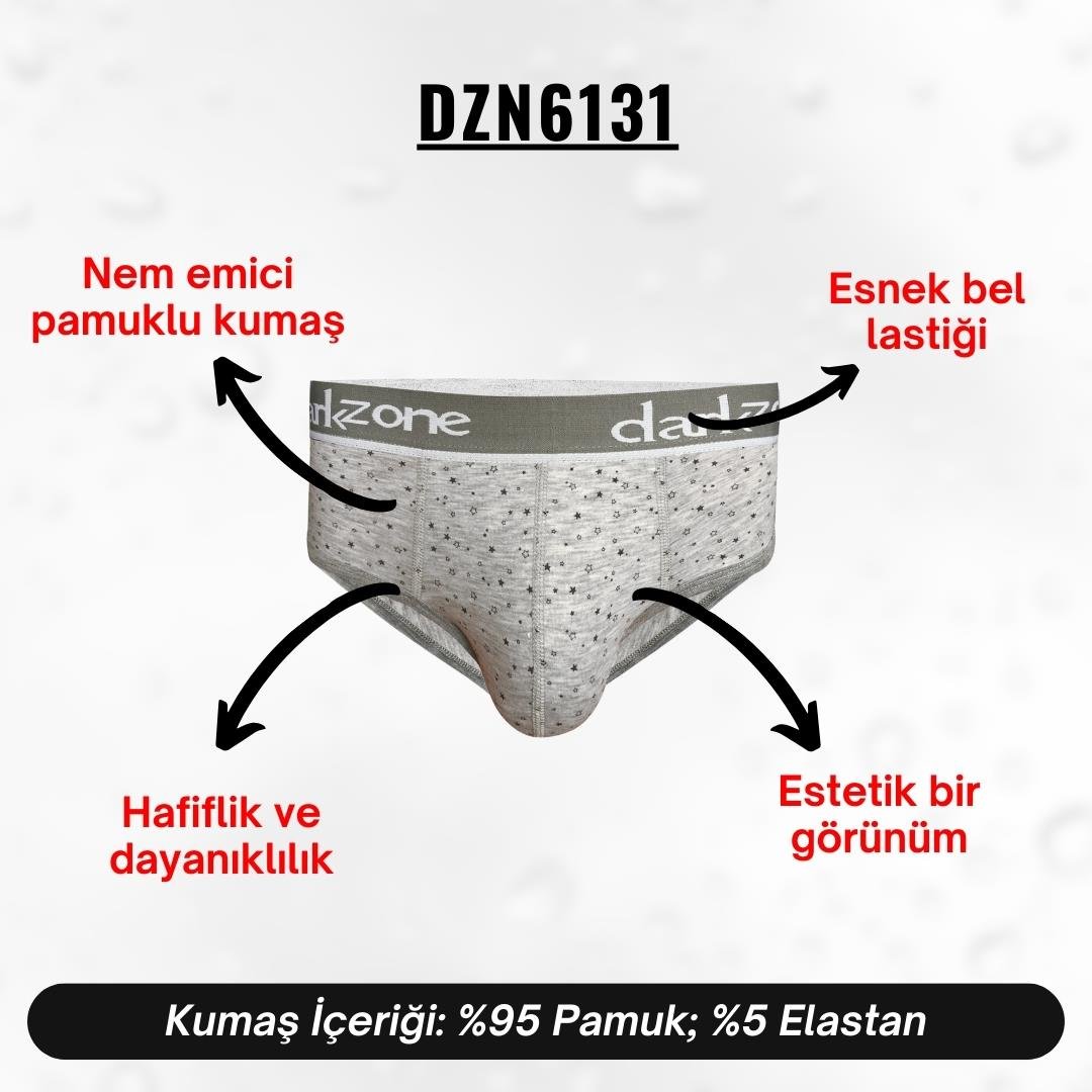 Desenli Gri Hipster Erkek Slip - DZN6131