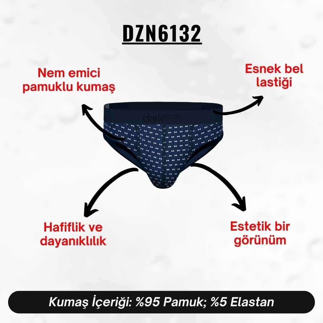 Desenli Lacivert Hipster Erkek Slip - DZN6132