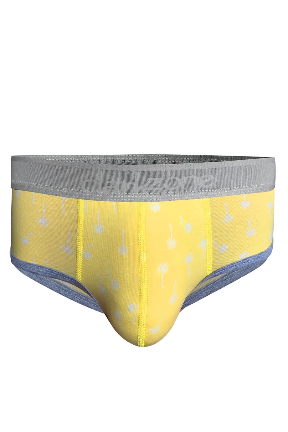 Desenli Sarı Hipster Erkek Slip - DZN6126