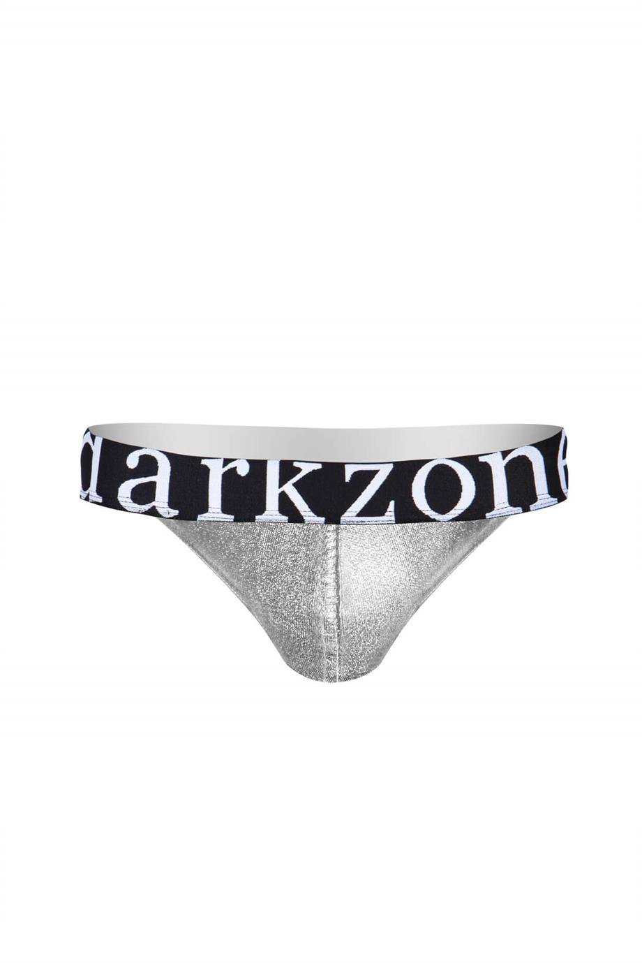 Erkek Gri Deri Jockstrap - DZN6793