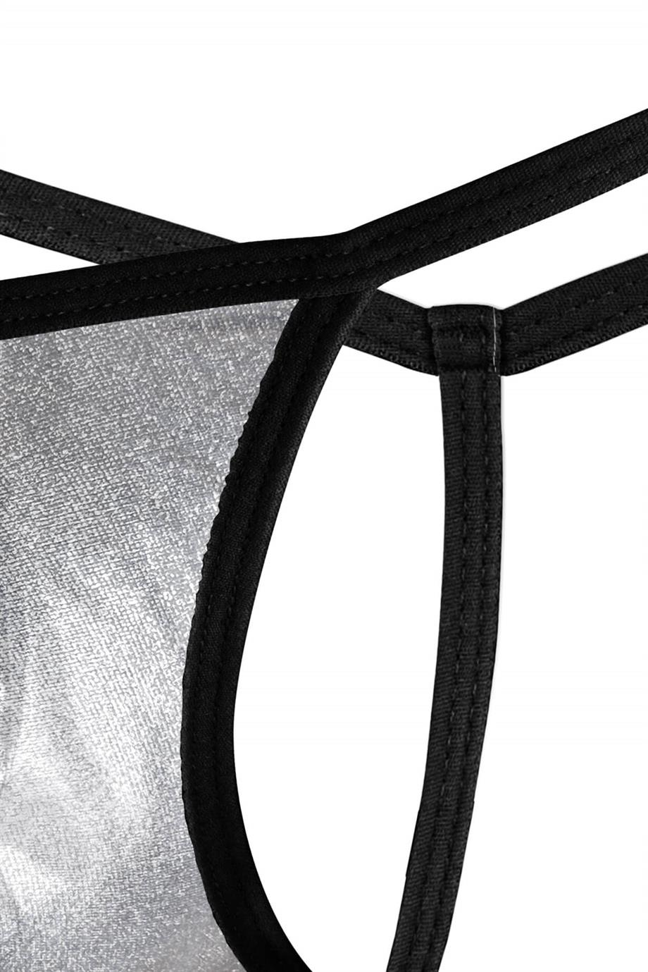 Erkek Gri Deri String - DZN6693