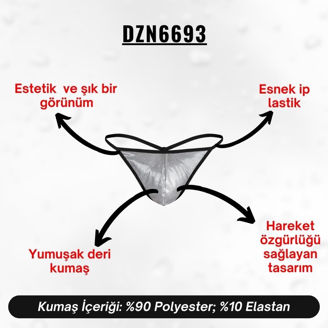 Erkek Gri Deri String - DZN6693