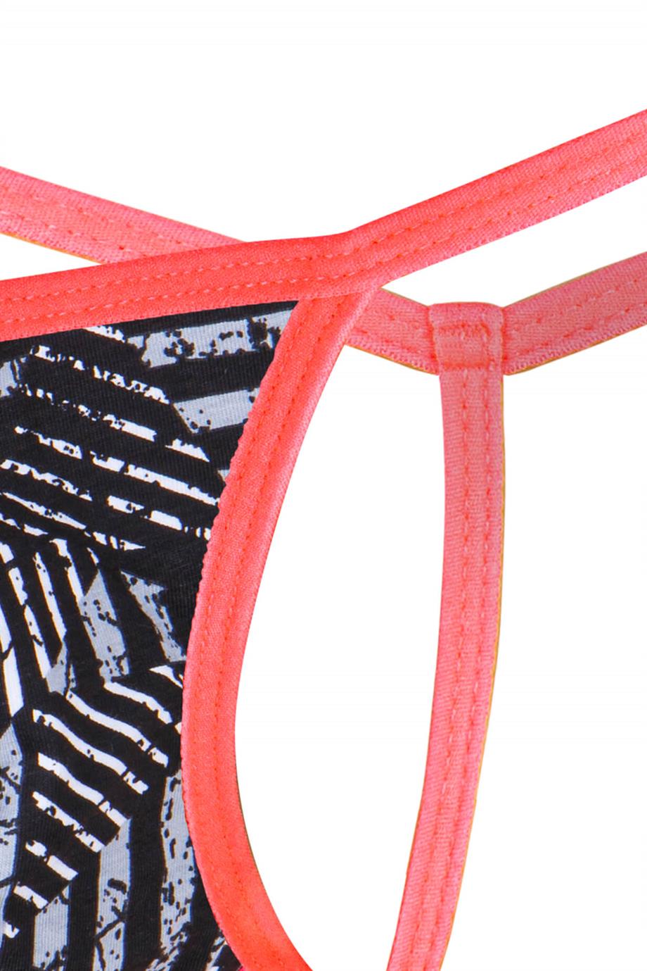 Erkek Neon Lastikli Desenli String - DZN6681