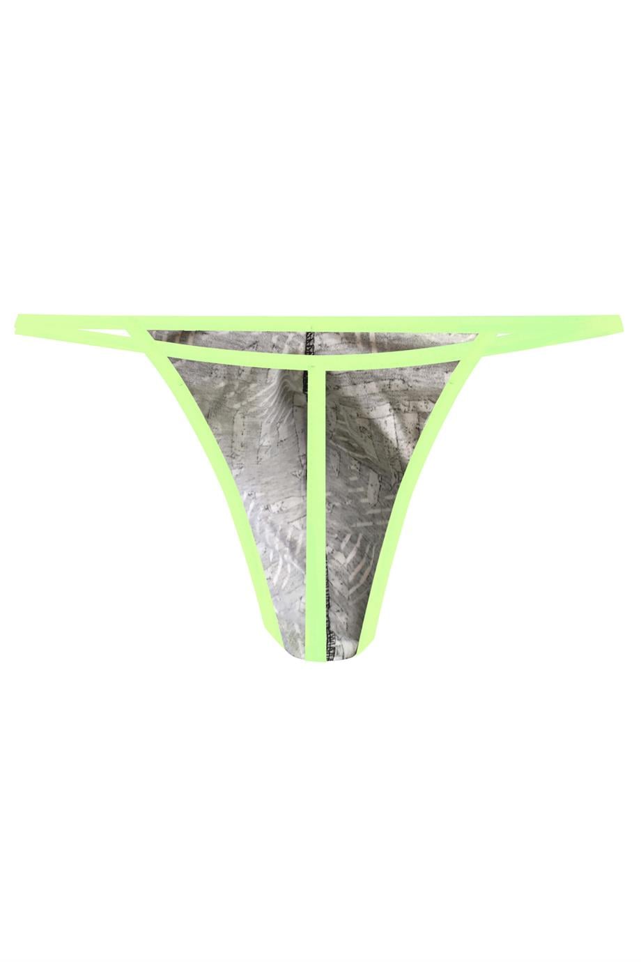 Erkek Neon Lastikli Desenli String - DZN6681