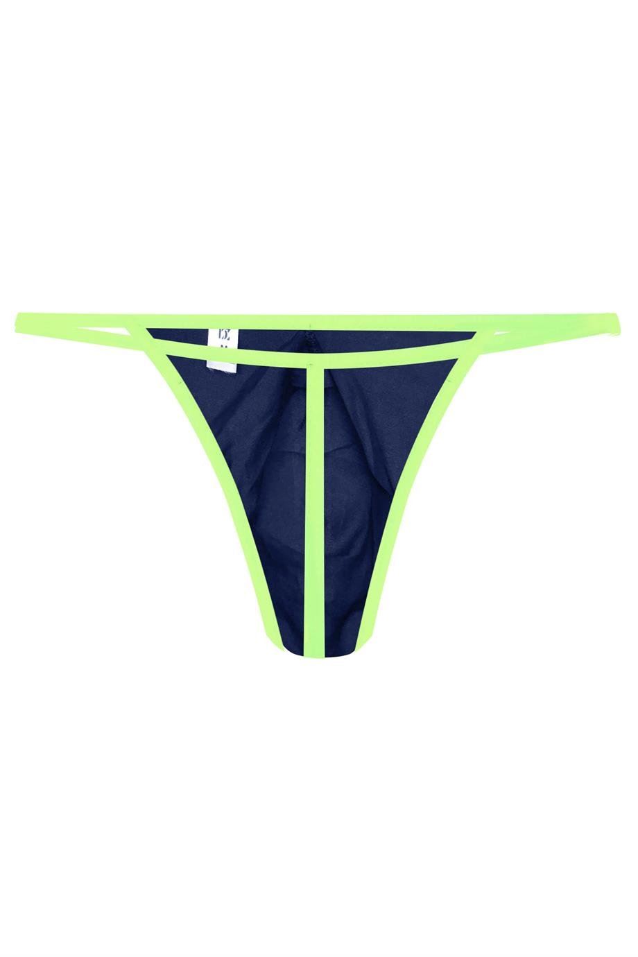 Erkek Neon Lastikli Lacivert String - DZN6677