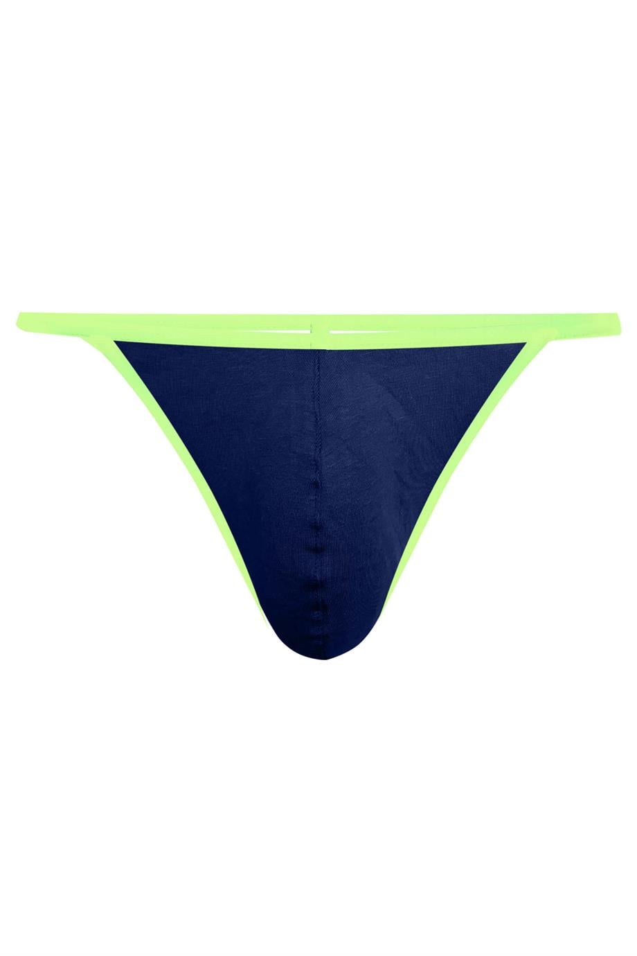 Erkek Neon Lastikli Lacivert String - DZN6677