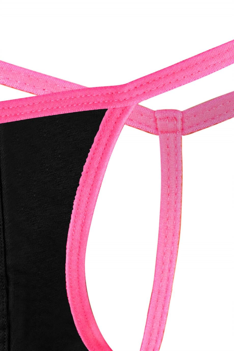 Erkek Neon Lastikli Siyah String - DZN6675