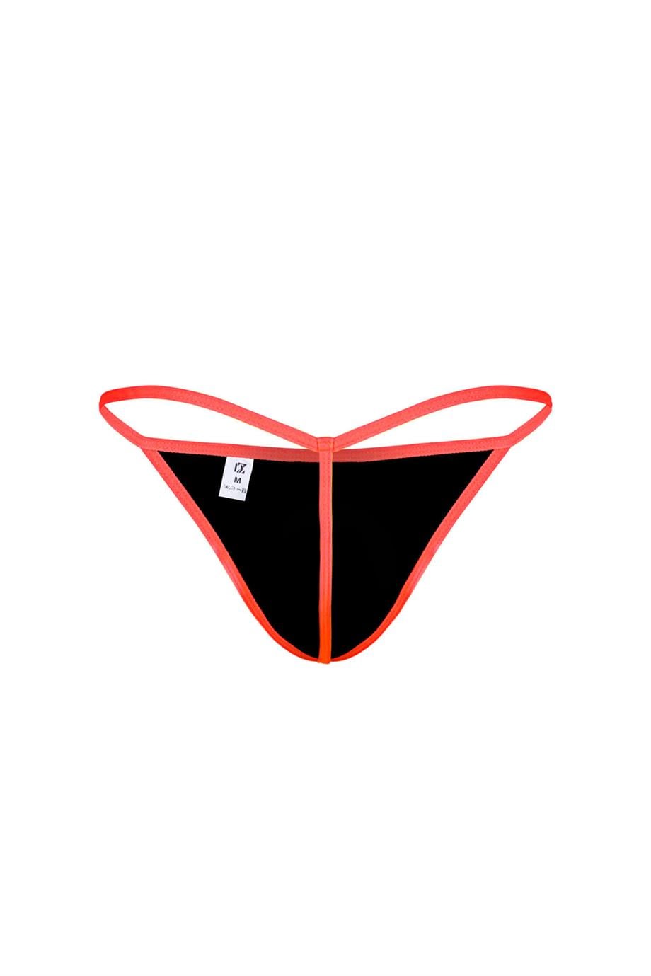 Erkek Neon Lastikli Siyah String - DZN6675