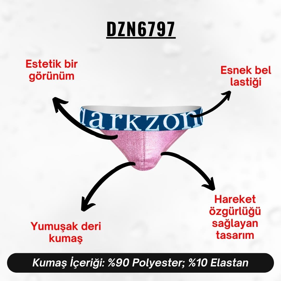Erkek Pembe Deri Jockstrap - DZN6797
