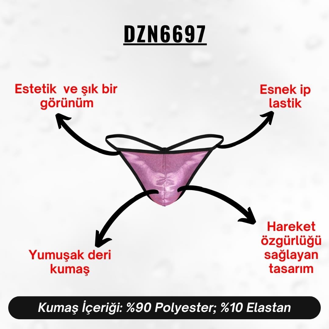 Erkek Pembe Deri String - DZN6697
