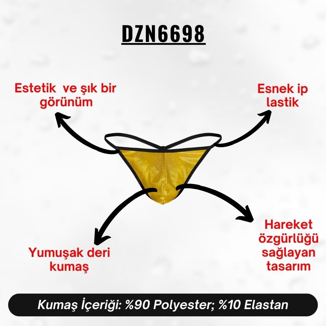 Erkek Sarı Deri String - DZN6698