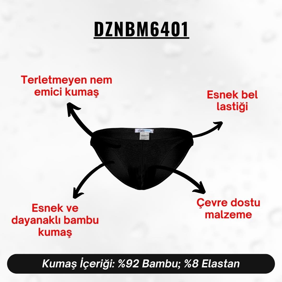 Erkek Siyah Bambu Slip - DZNBM6401