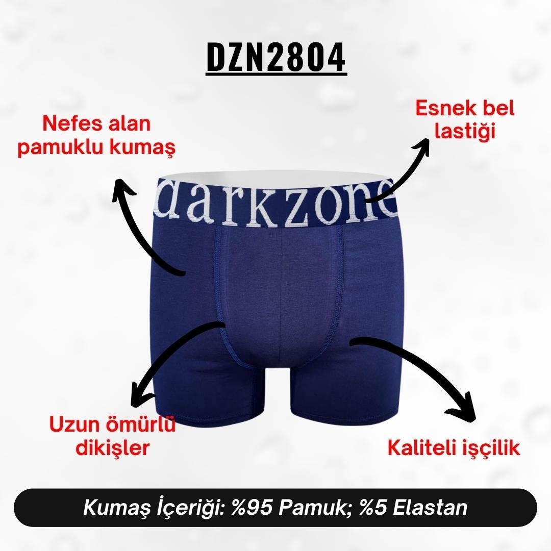 Geniş Lastikli Erkek Lacivert Boxer - DZN2804