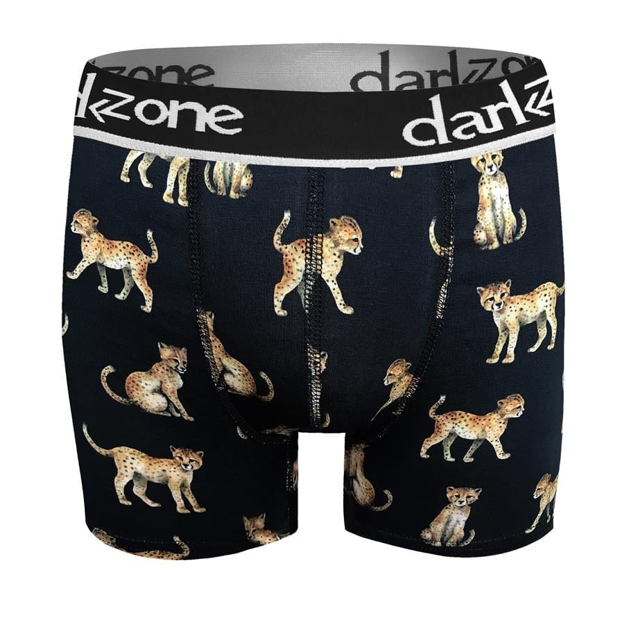 Kaplan Desenli Siyah Erkek Boxer - DZN2690