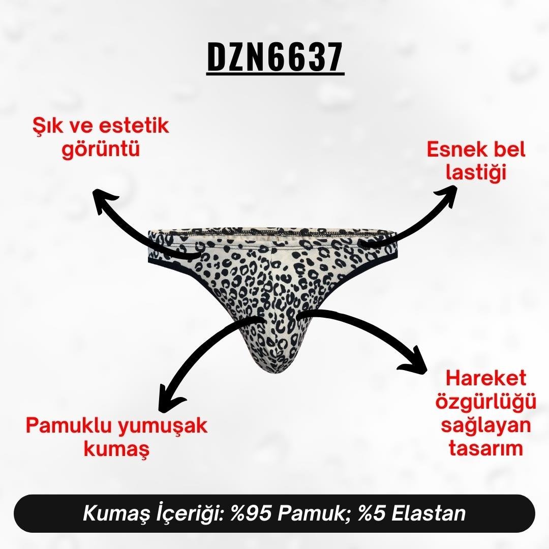 Leopar Desenli Erkek Tanga - DZN6637