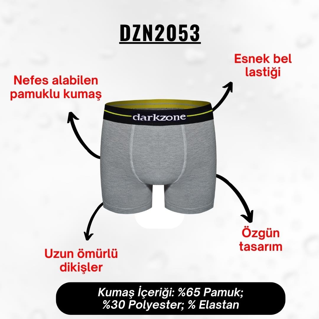 Likralı Gri Erkek Boxer - DZN2053