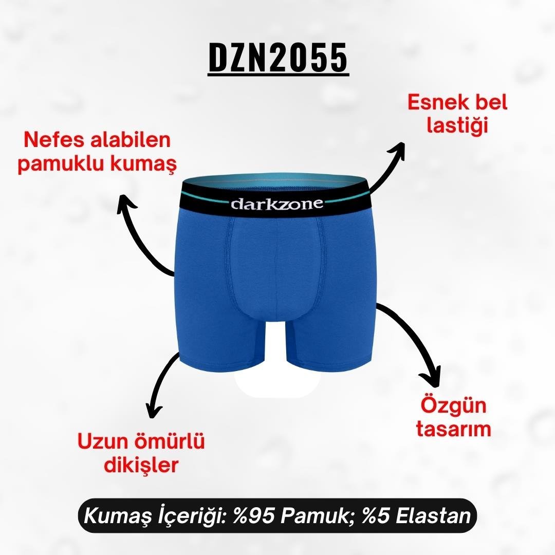 Likralı Saks Erkek Boxer - DZN2055