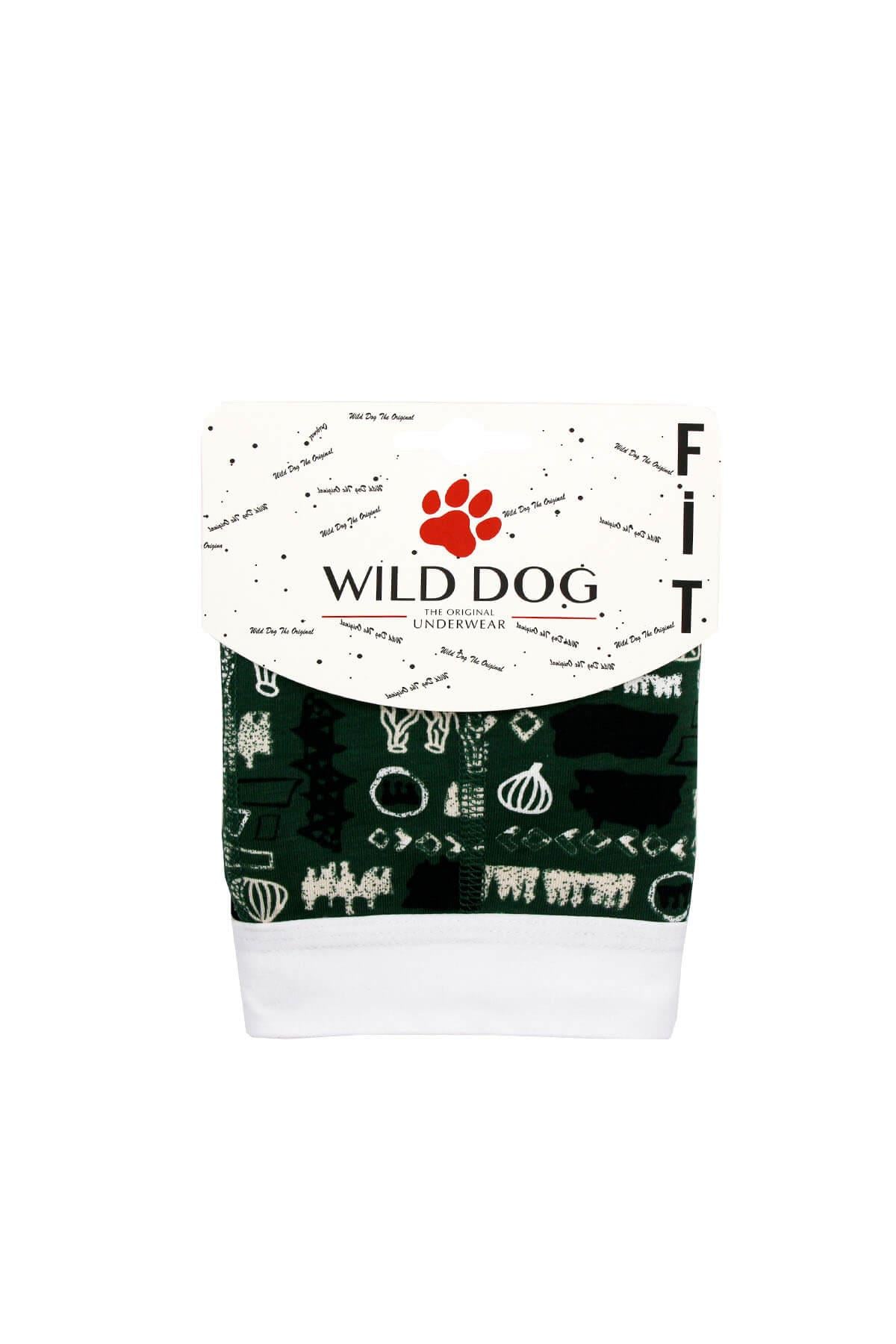 Wild DogWD0054Wild Dog Erkek Modal Kapadokya Desenli Yeşil Boxer - WD0054