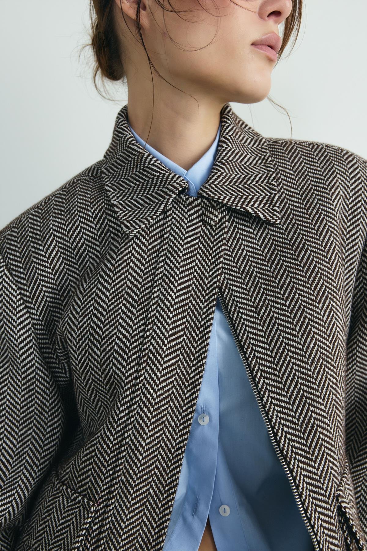 Acı Kahve Alder Kaşe Bomber Ceket