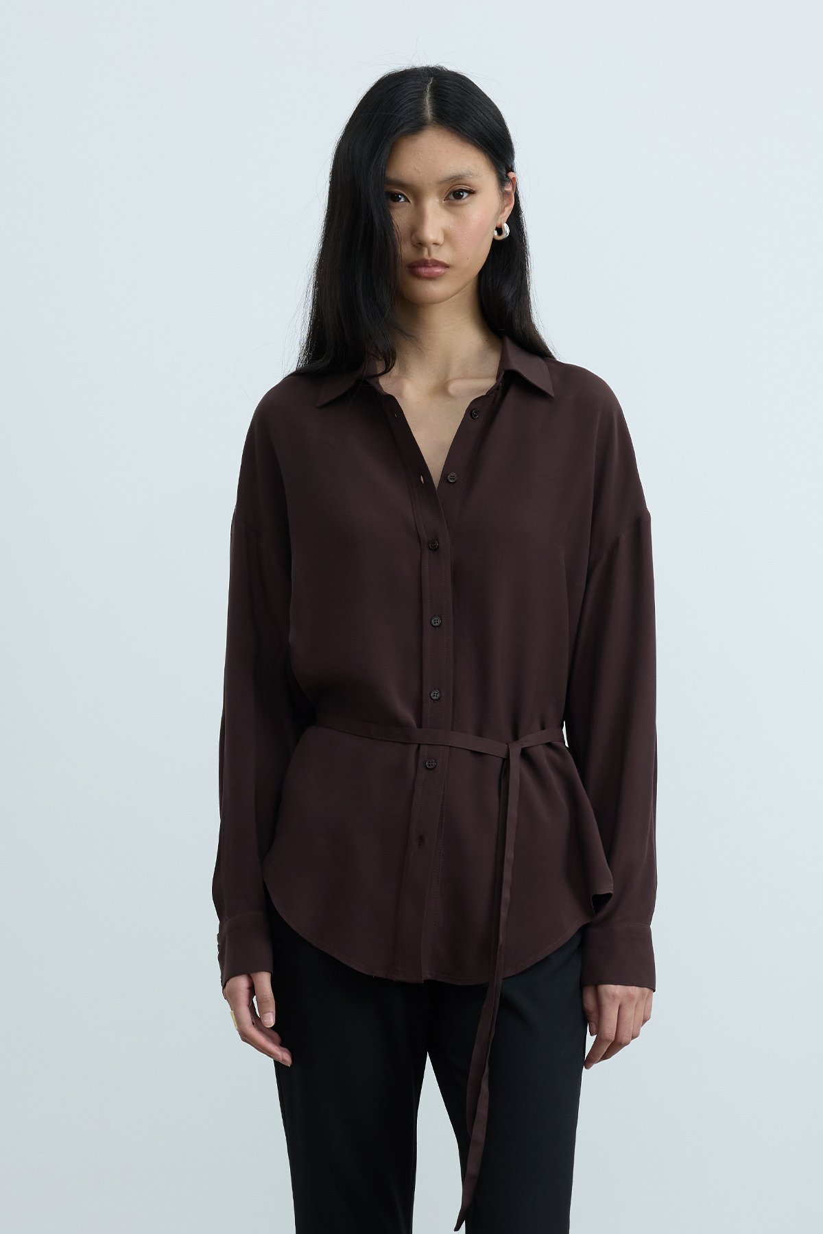 Acı Kahve Alessa Tensel Gömlek