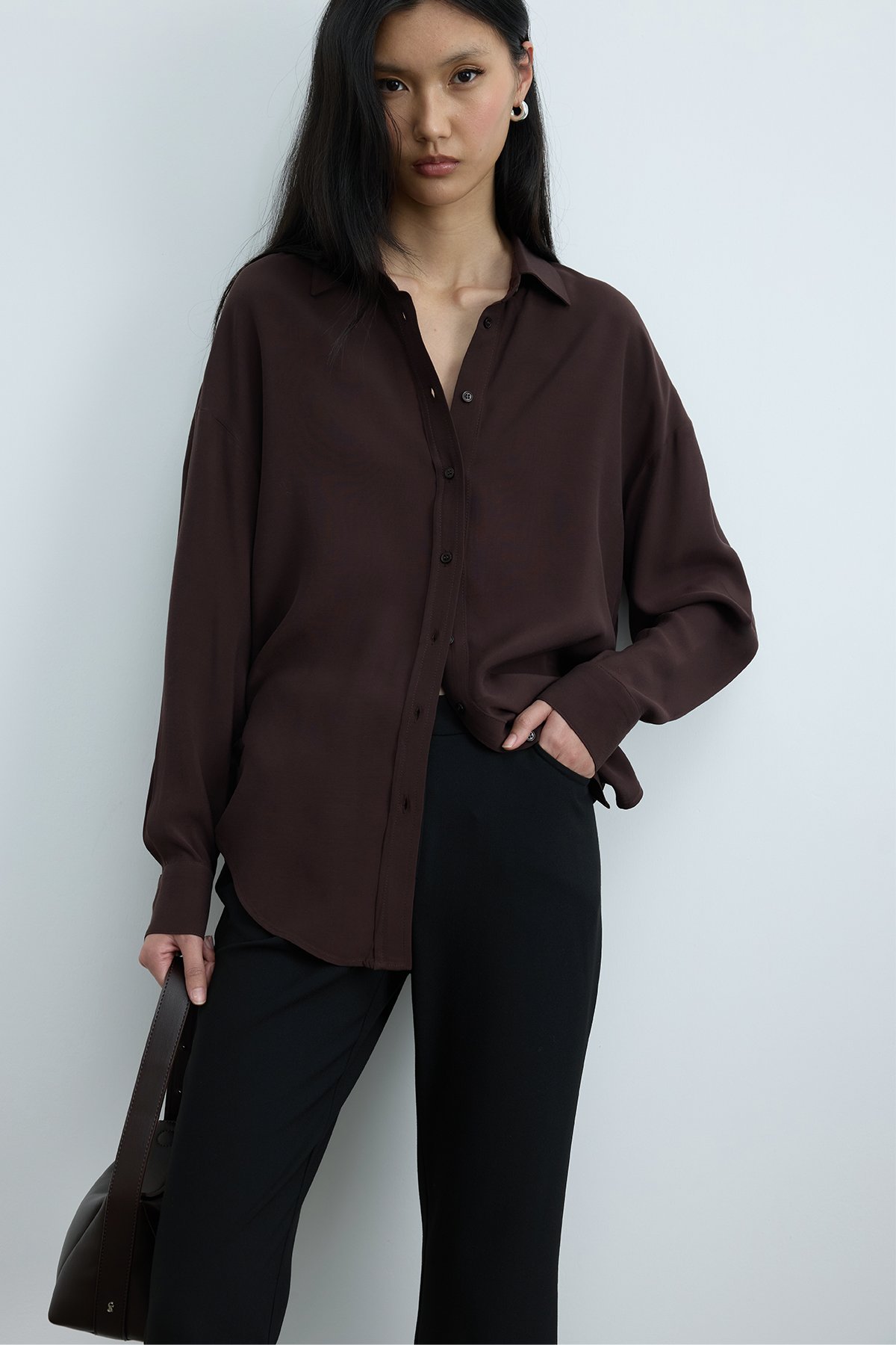Acı Kahve Alessa Tensel Gömlek