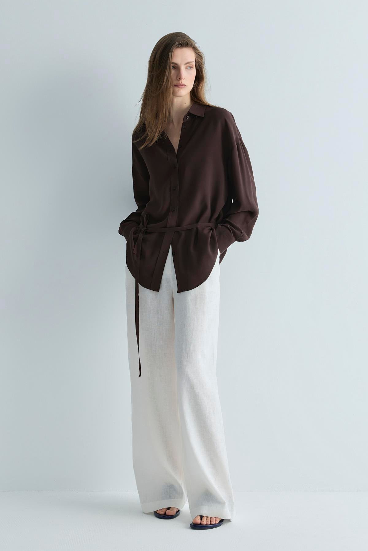 Acı Kahve Alessa Tensel Gömlek