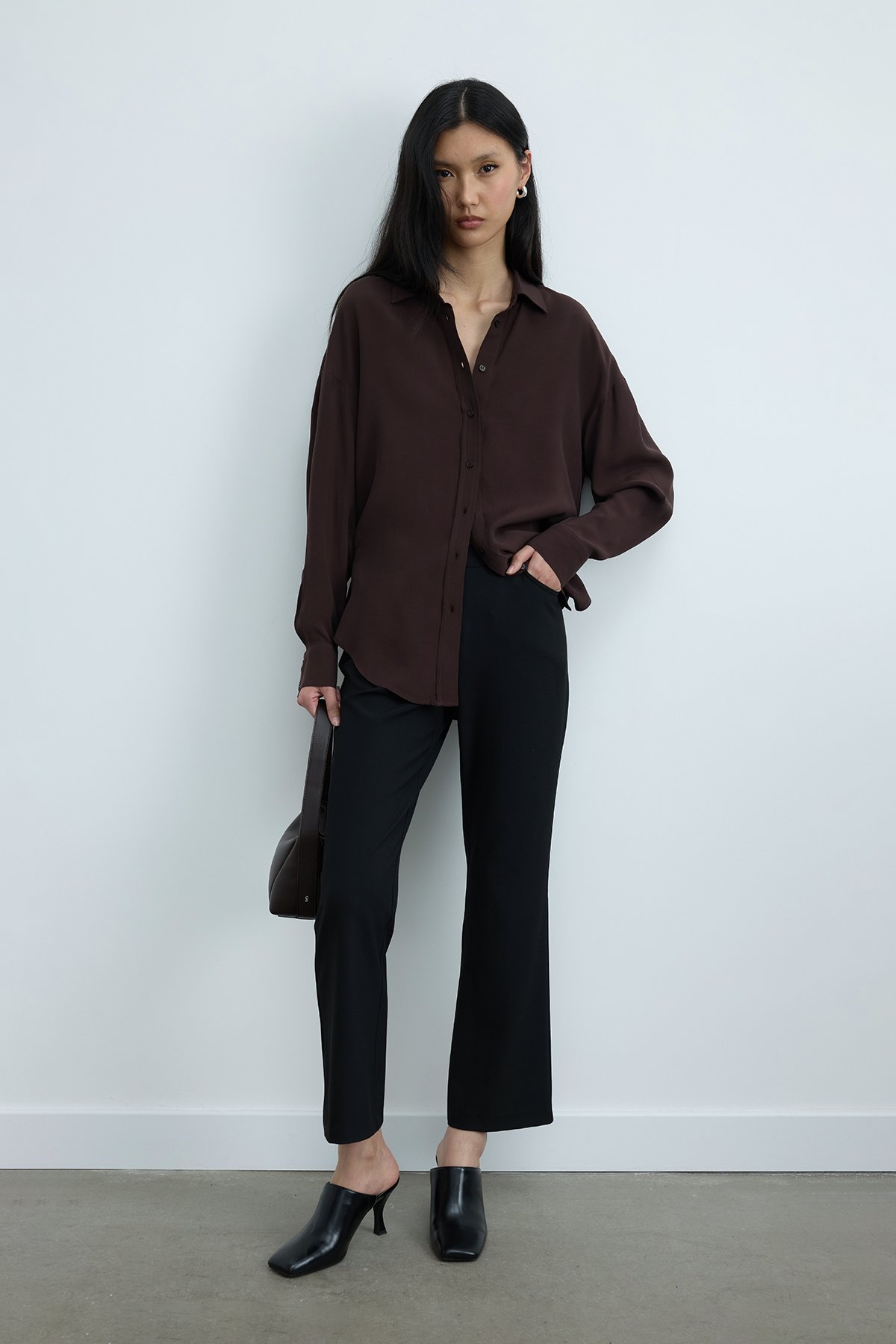 Acı Kahve Alessa Tensel Gömlek