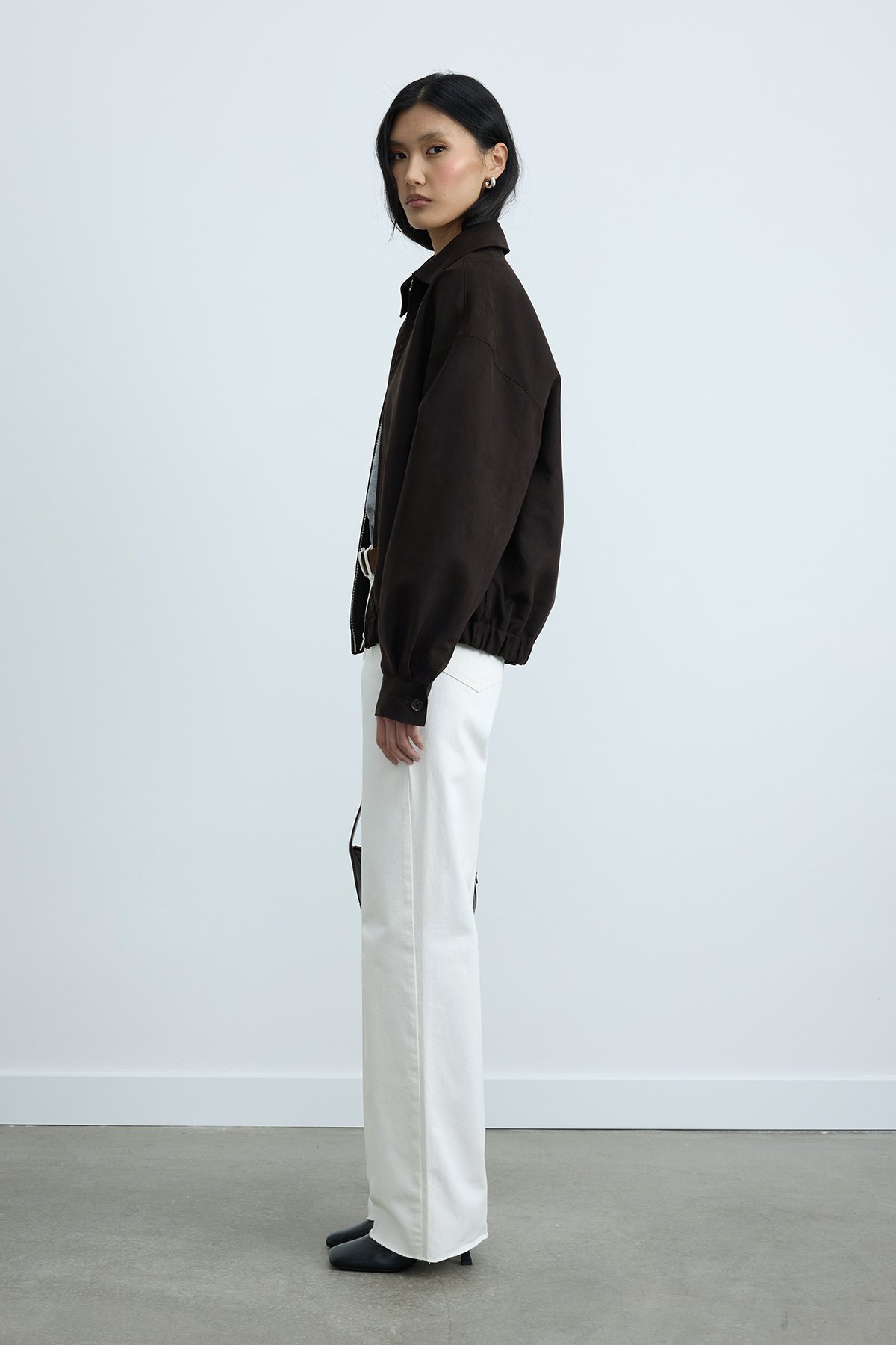 Chiara Suede Bomber Jacket