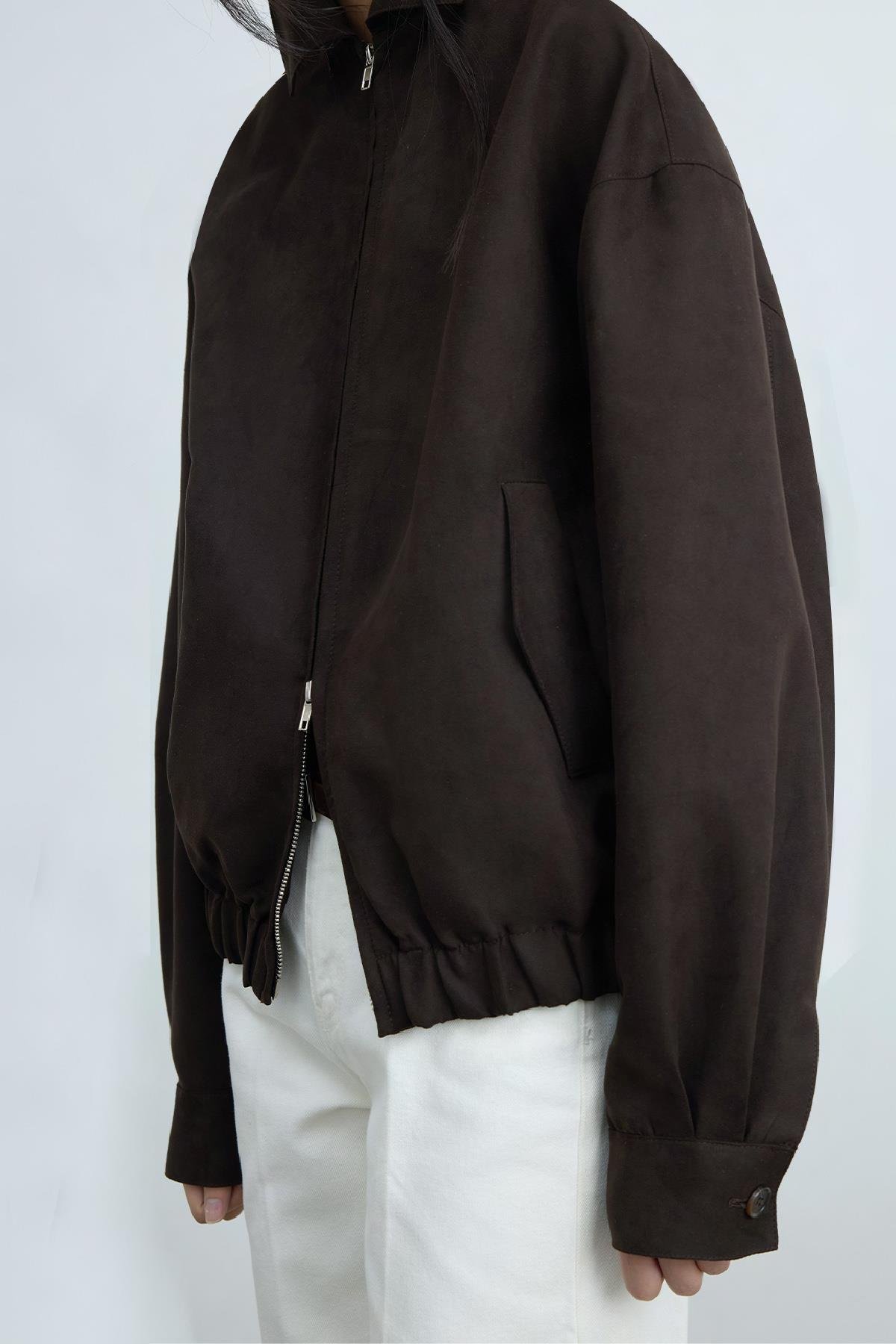 Chiara Suede Bomber Jacket